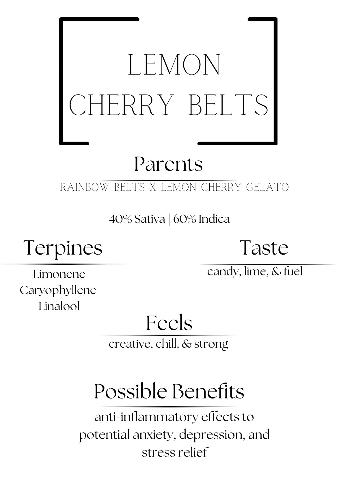 LEMON CHERRY BELTS