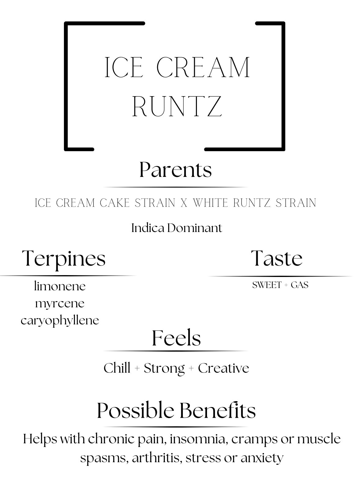 Ice Cream Runtz “Lowes” 1/8